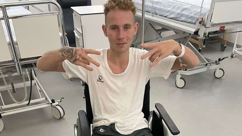 Kevin, 19, bröt ryggen på jobb – nu nekas han sjuklön